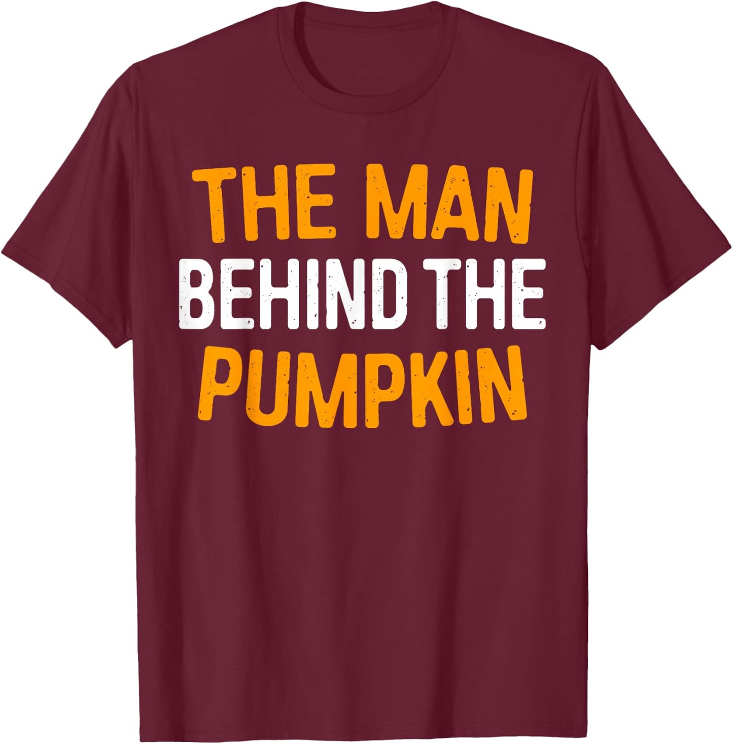 The Man Behind The Pumpkin Shirt Men Halloween T-Shirt - T-Shirt | Maroon