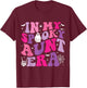 Groovy In My Spooky Aunt Era Hippie Halloween Auntie Ghost T-Shirt - T-Shirt | Maroon