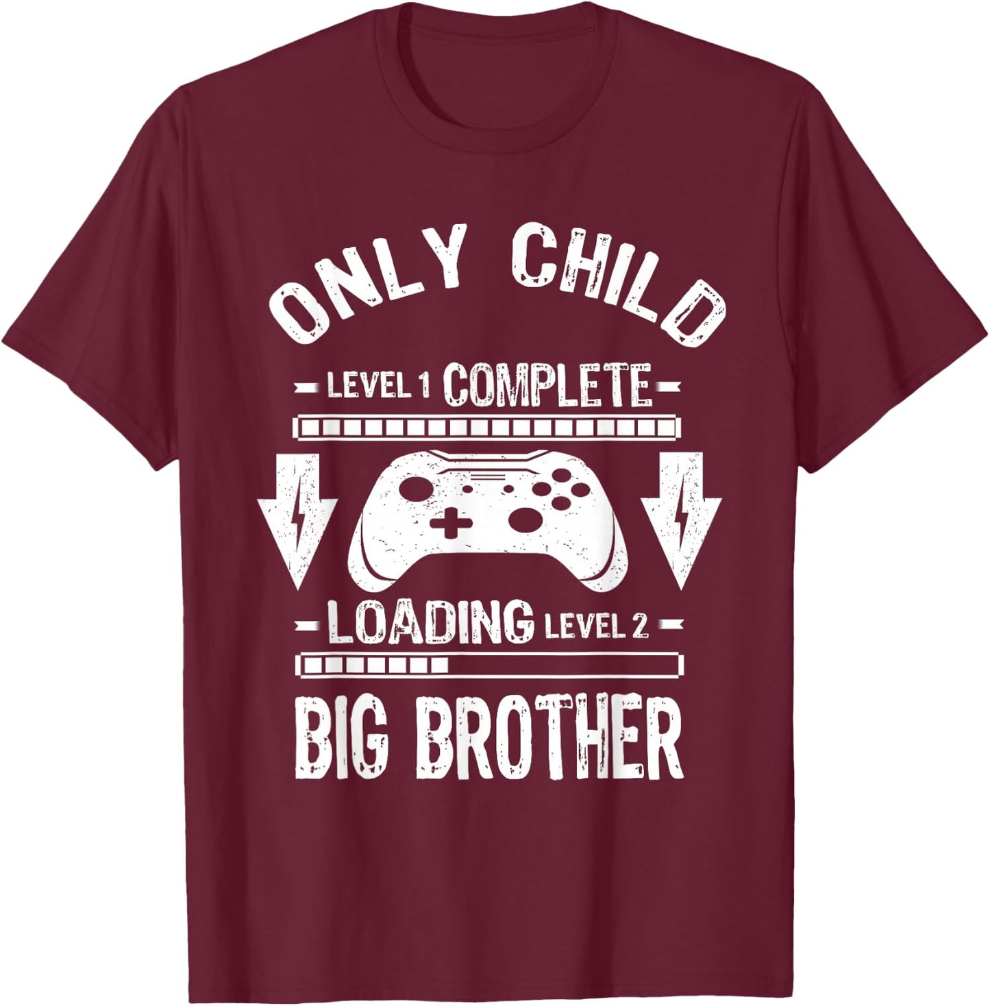 Kinderstufe komplett nur Big Brother Level Loading T-Shirt - T-Shirt | Maroon