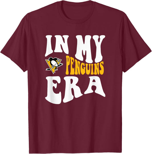 Pittsburgh Penguins Era Dark Heather Officially Licensed T-Shirt - T-Shirt | Maroon