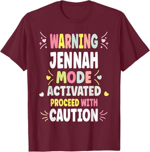 JENNAH Personalized Women's Gift Custom JENNAH T-Shirt - T-Shirt | Maroon
