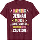 JENNAH Personalized Women's Gift Custom JENNAH T-Shirt - T-Shirt | Maroon