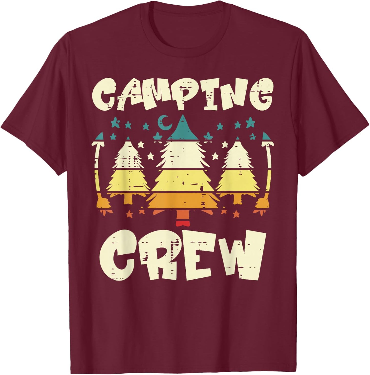 Camping Crew Family Camper Women Men Kids Girls Boys T-Shirt - T-Shirt | Maroon