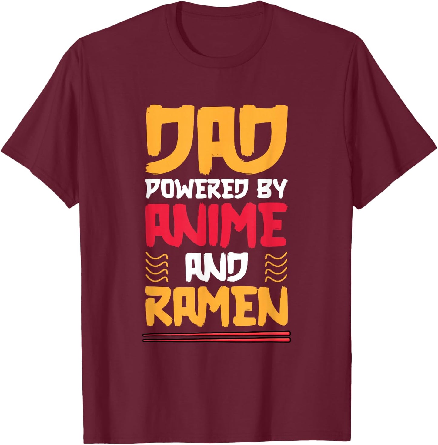 Anime Fathers Day Japanese Manga Otaku Kawaii Anime Dad T-Shirt - T-Shirt | Maroon