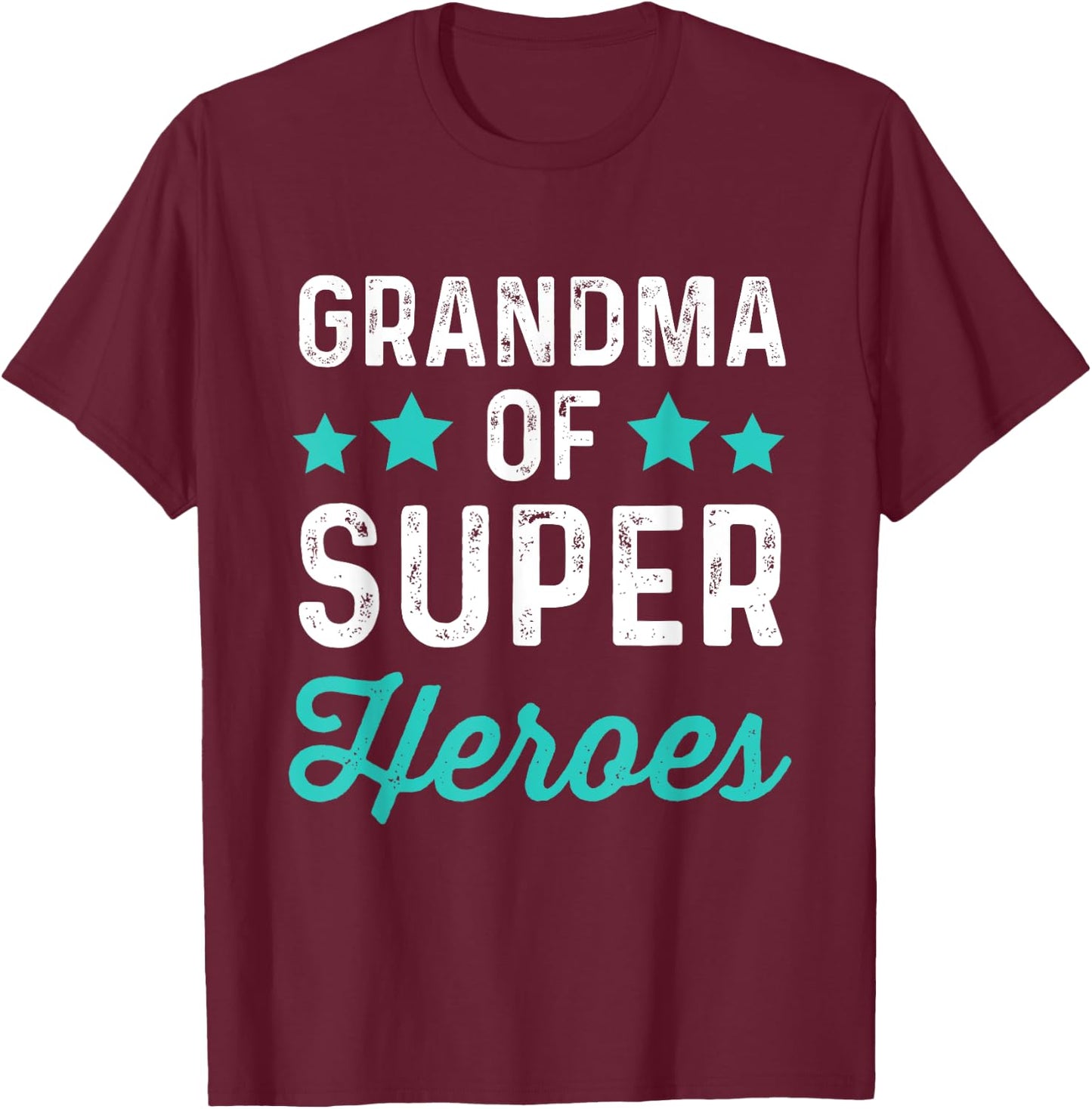 Grandma Super Heroes | Funny Superhero Grandmother Shirt T-Shirt - T-Shirt | Maroon