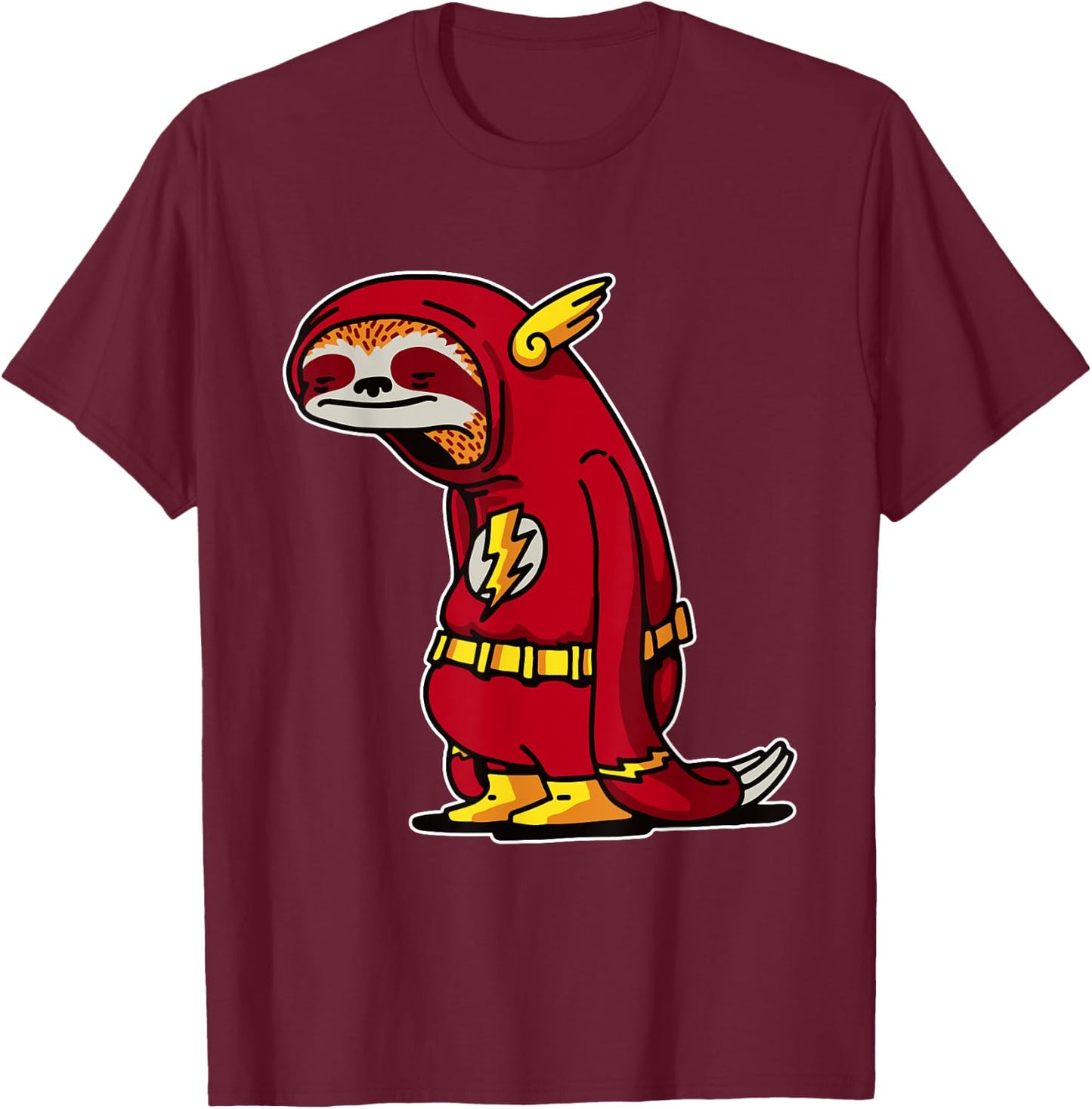 Sloth Superhero Christmas Pajama Funny Animal Wildlife X-Mas T-Shirt - T-Shirt | Maroon
