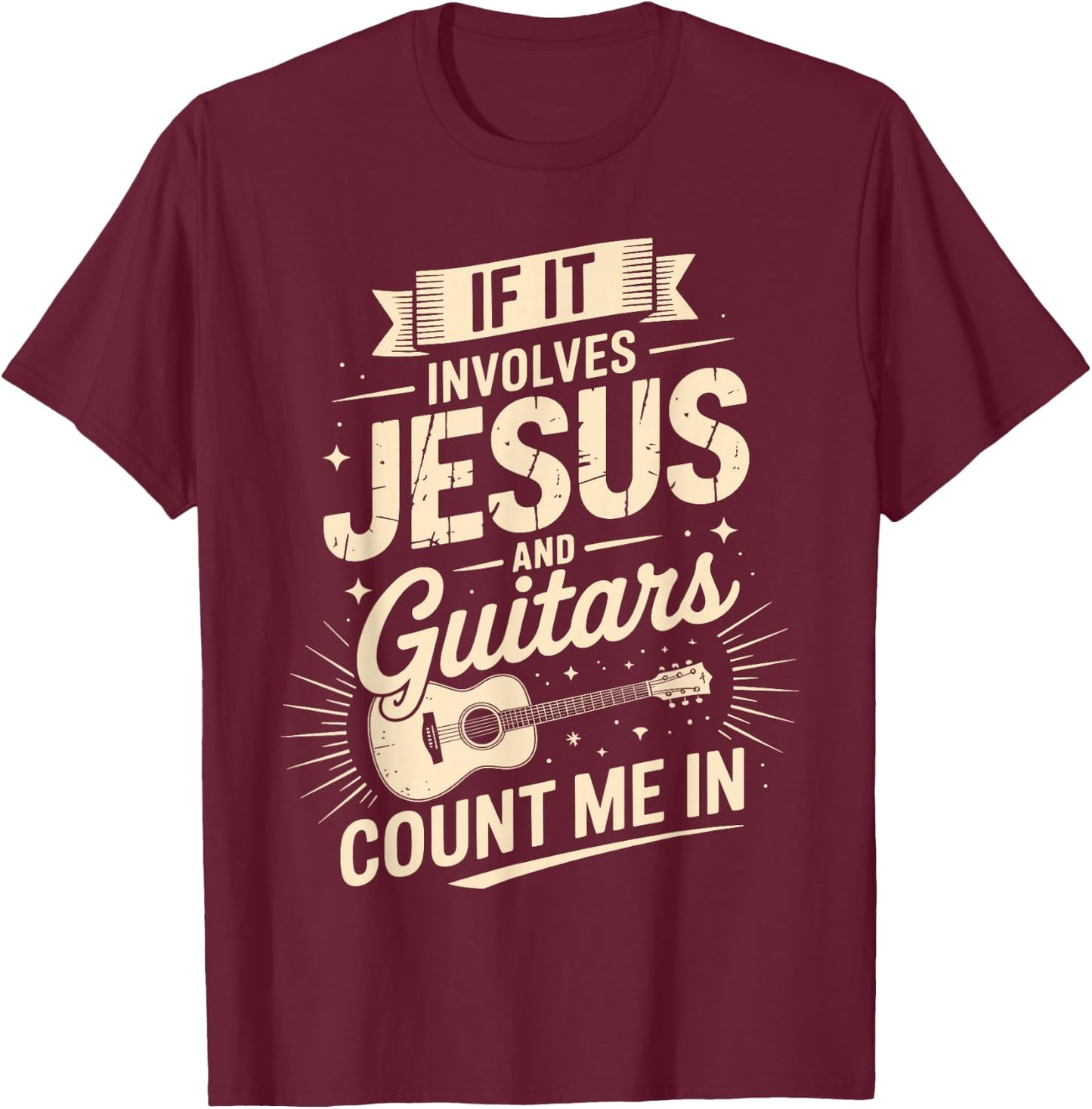 Funny Guitar Design Women Guitar Player Guitarist T-Shirt - T-Shirt | Maroon
