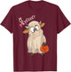 Halloween Cow As Ghost Mooing Boo Trick Treat Halloween Fun T-Shirt - T-Shirt | Maroon
