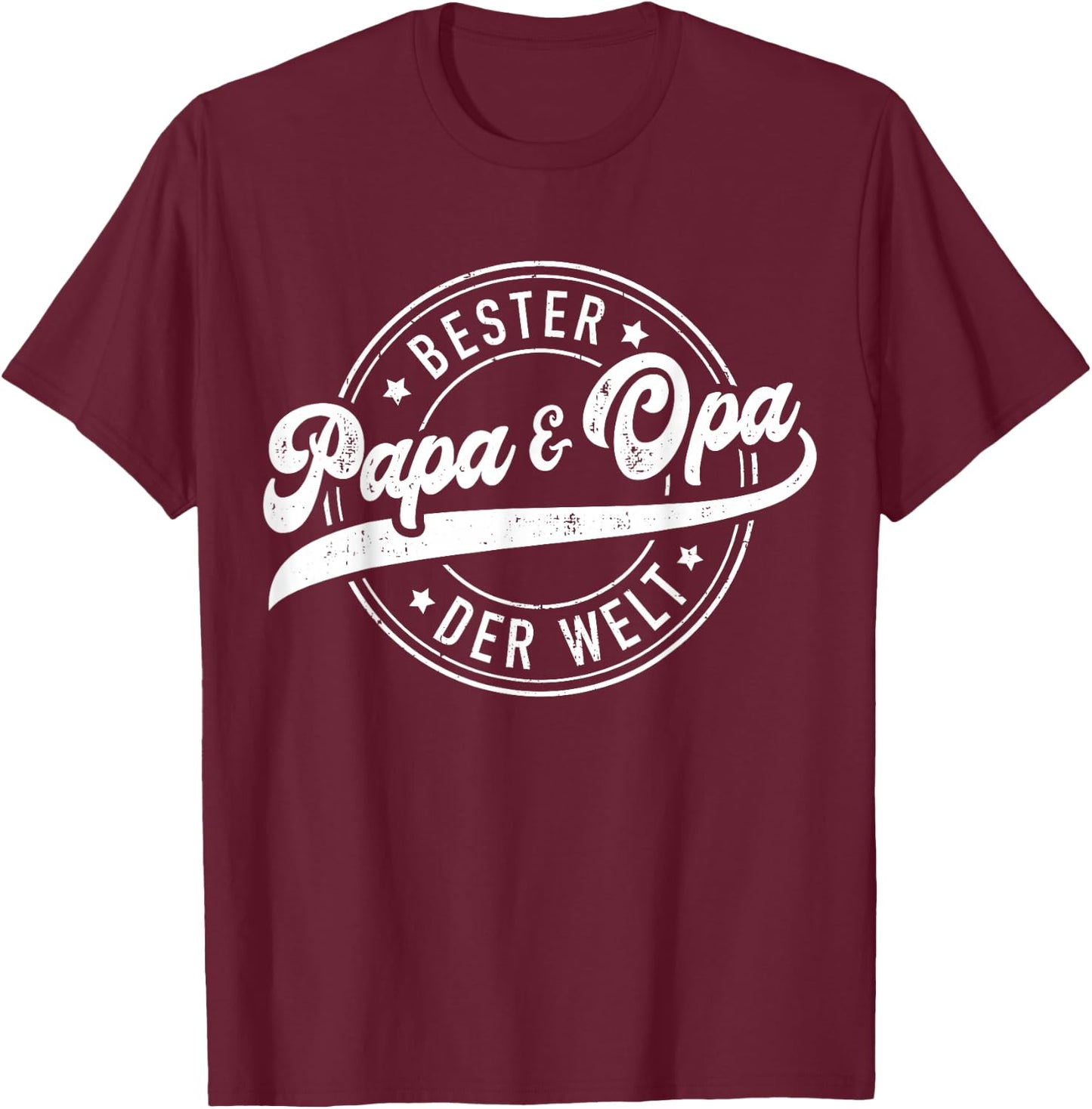 Bester Papa und Opa zum Vatertag, Geburtstag und Weihnachten T-Shirt - T-Shirt | Maroon