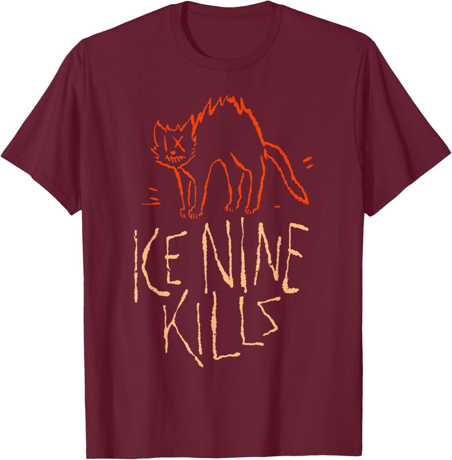Ice Nine Kills - INK Halloween Cat , black T-Shirt - T-Shirt | Maroon