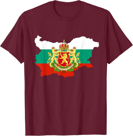 Bulgaria Flag, bulgarian , bulgaria shirt T-Shirt - T-Shirt | Maroon