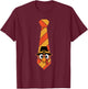 Funny Thanksgiving Tie With Turkey For Family Dinner T-Shirt - T-Shirt | Maroon