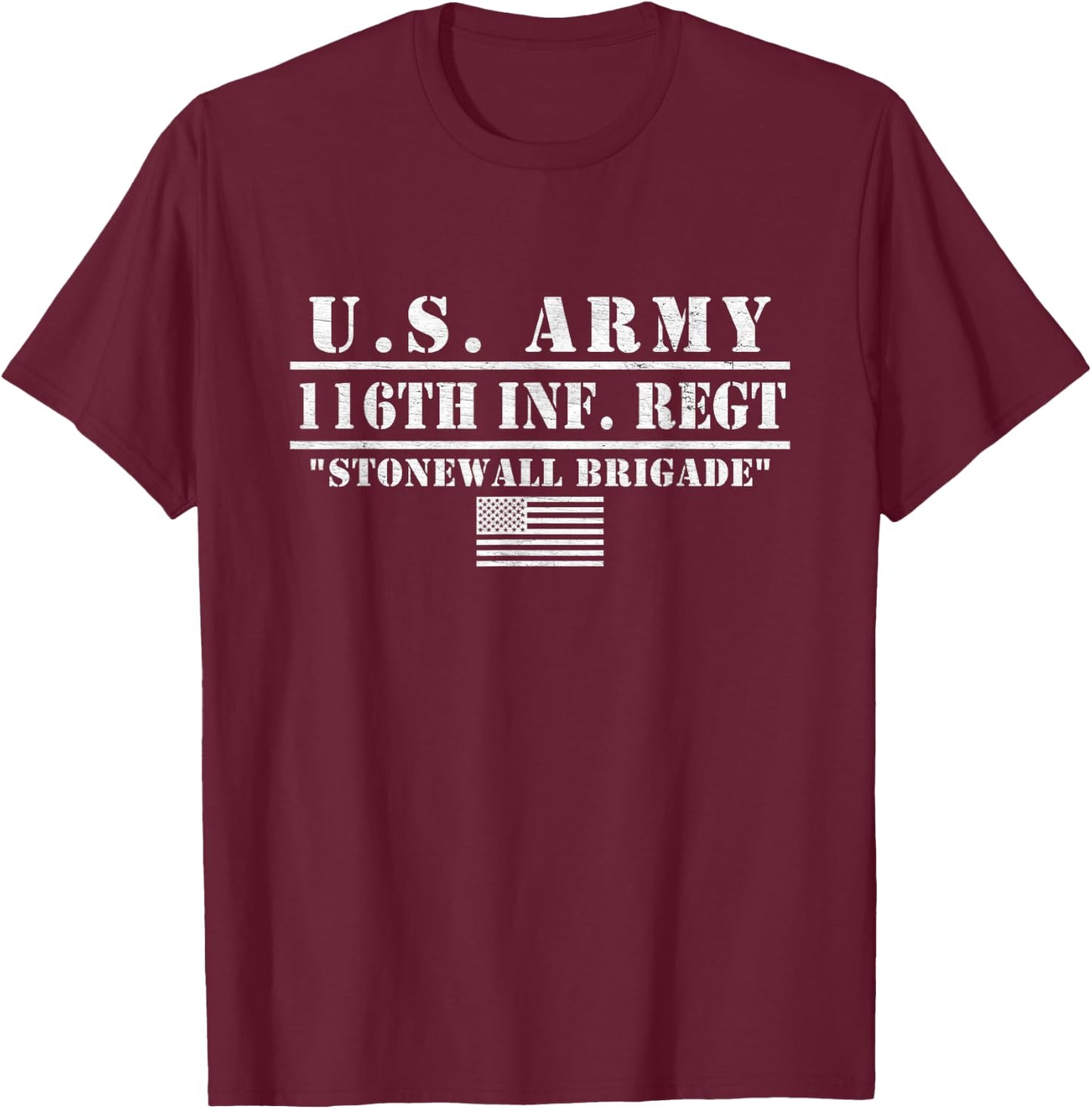 Us Army 116th Infantry Regiment 116th Inf Regt Gifts T-Shirt - T-Shirt | Maroon