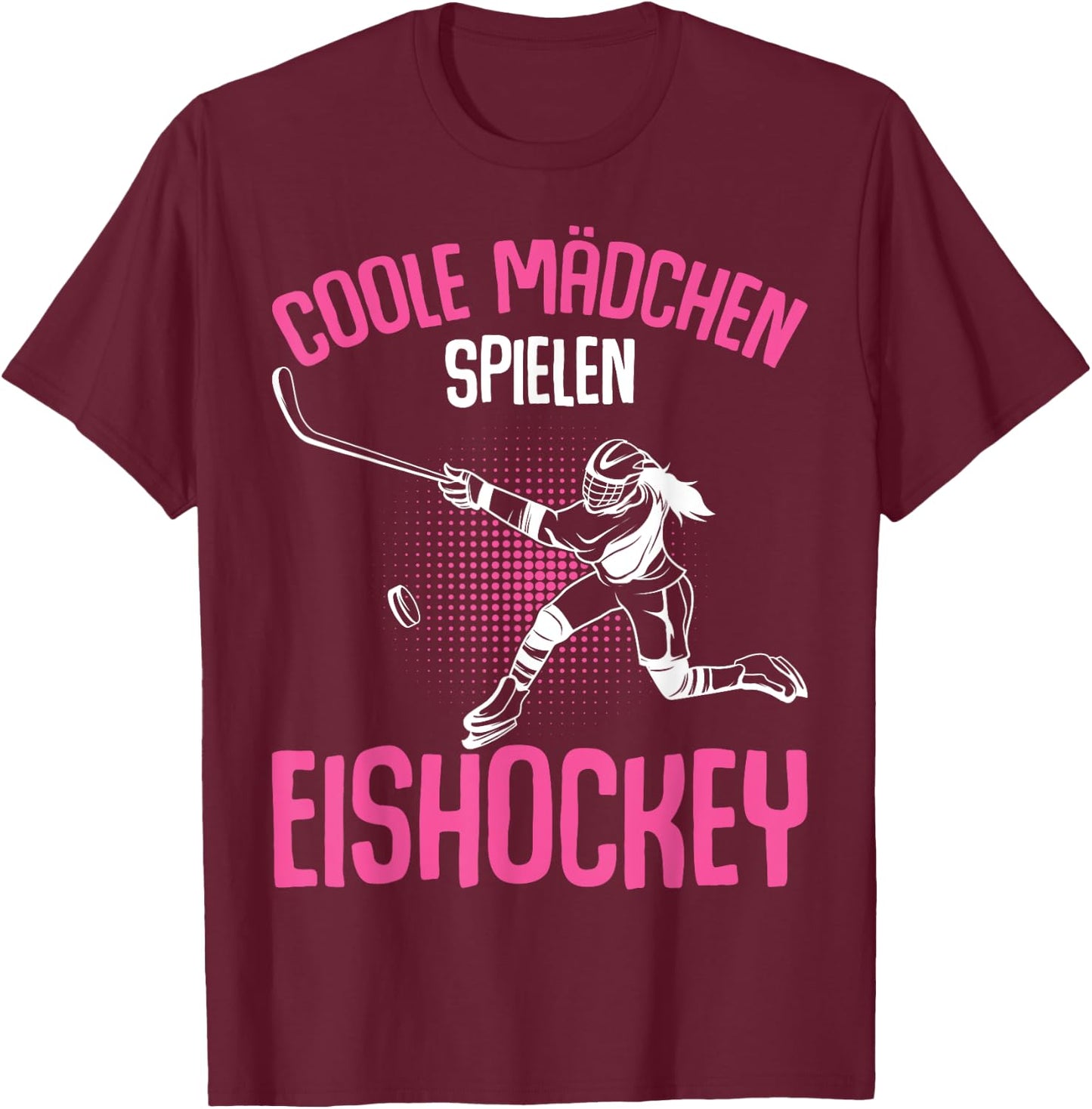 Cool Girls Play Ice Hockey Hockey Ice Hockey Player , black, s T-Shirt - T-Shirt | Maroon