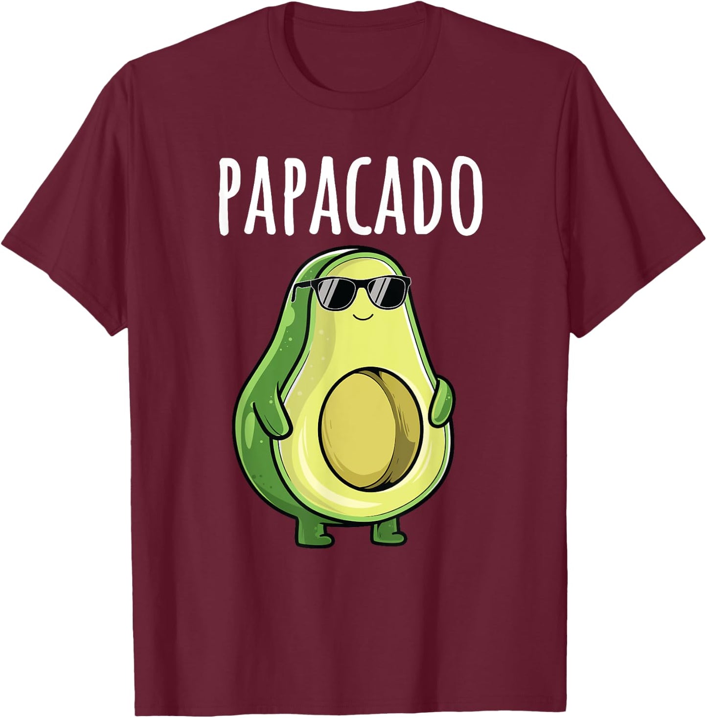 Pregnancy Announcement Shirts Men Dad Funny Papacado T-Shirt - T-Shirt | Maroon