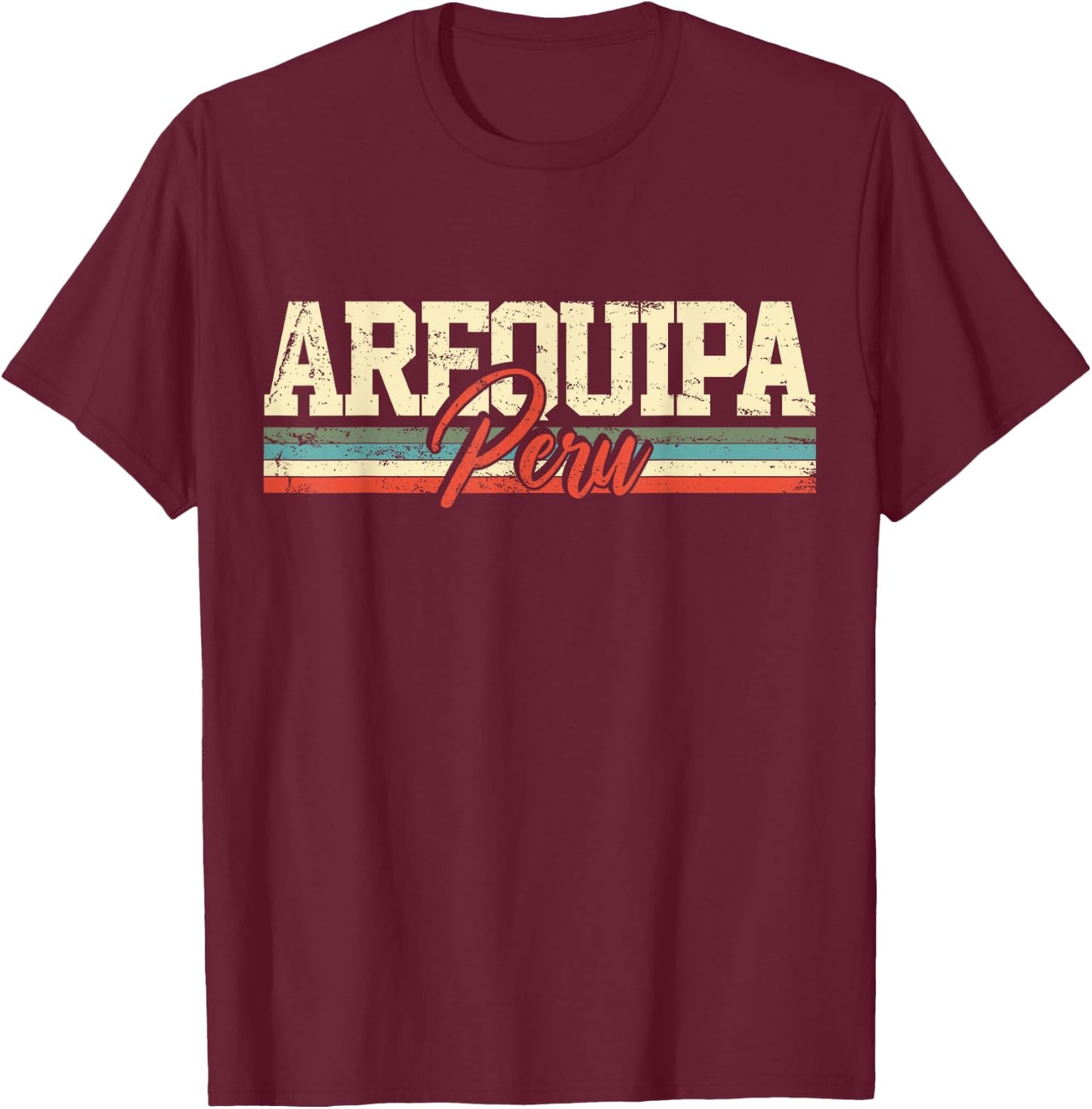 Arequipa Peru Travel Souvenir Retro Vintage Gift T-Shirt - T-Shirt | Maroon