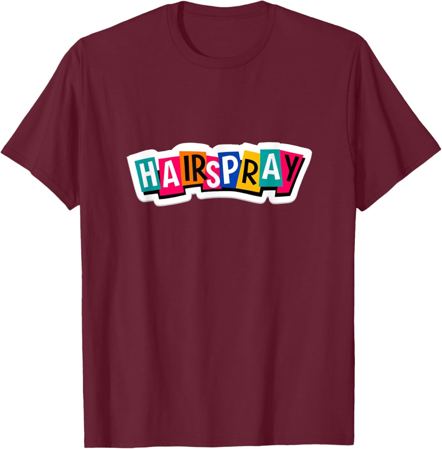 Stage Notes Hairspray Retro Musicals Theatre 1960s Motivational Musical T-Shirt - T-Shirt | Maroon