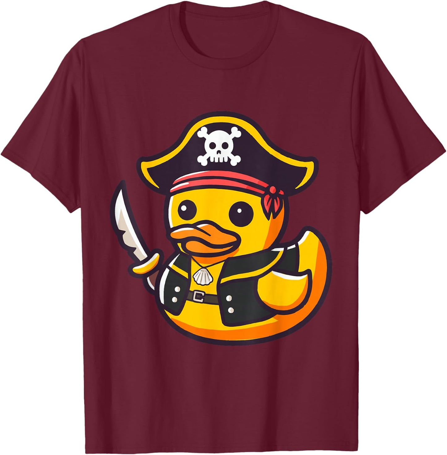 Rubber Duckies Pirate Duckling Women Kids Pirate Rubber Duck T-Shirt - T-Shirt | Maroon