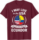 Ecuadorian American Flag Ecuador Pride Roots T-Shirt - T-Shirt | Maroon