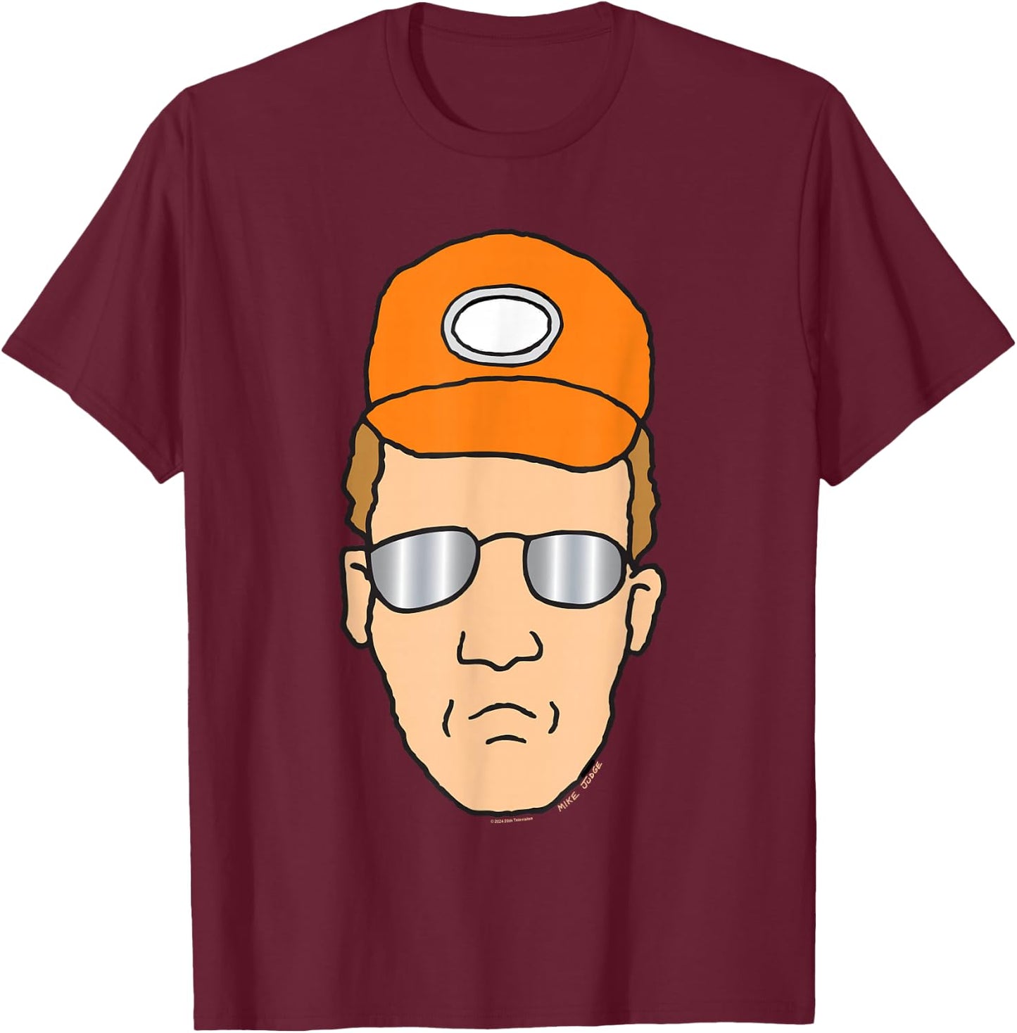 King Of The Hill Dale Gribble Simple Portrait T-Shirt - T-Shirt | Maroon