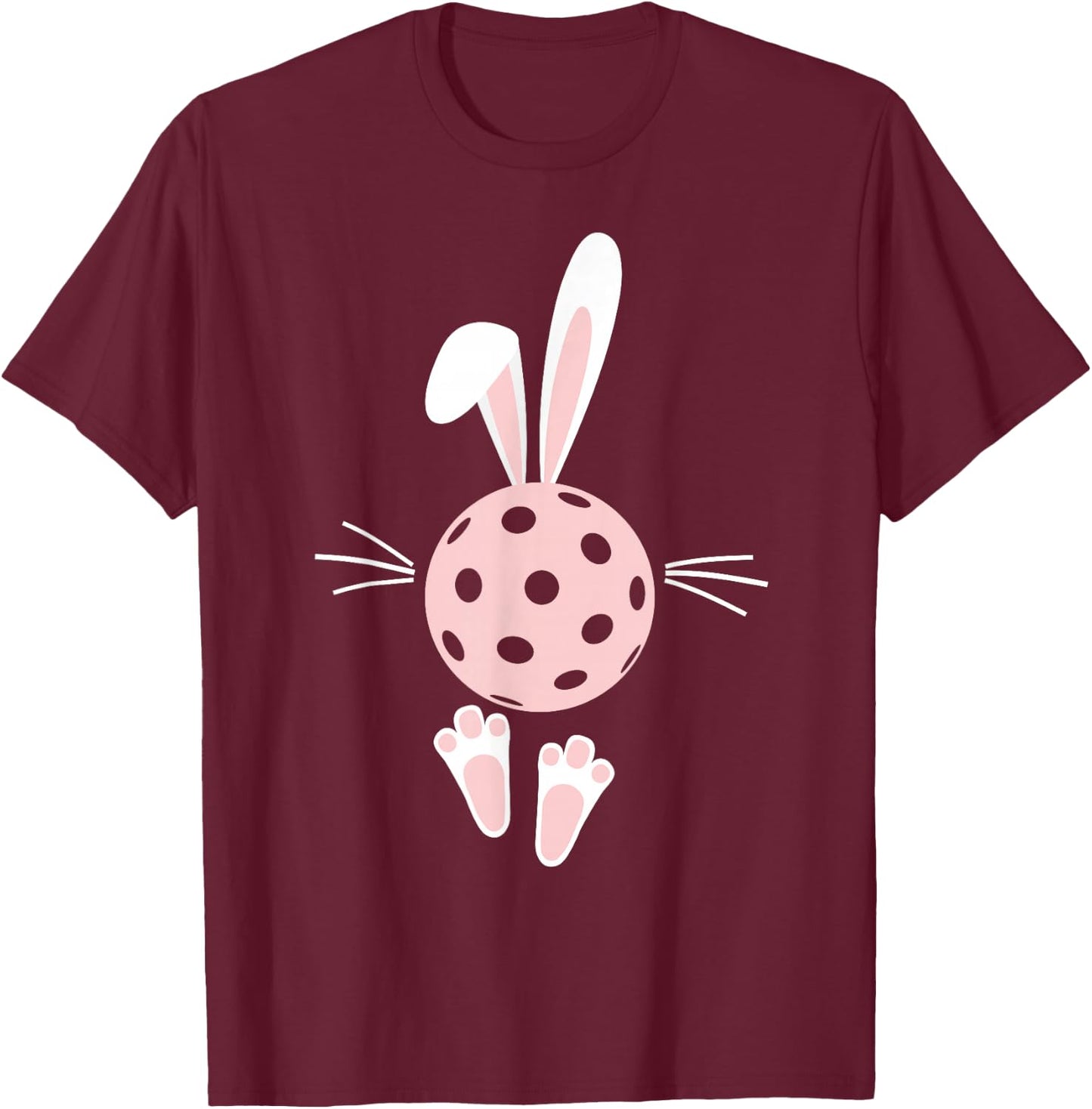 Pickleball Lover Easter Bunny Ears Feet Kids Toddler Adult T-Shirt - T-Shirt | Maroon