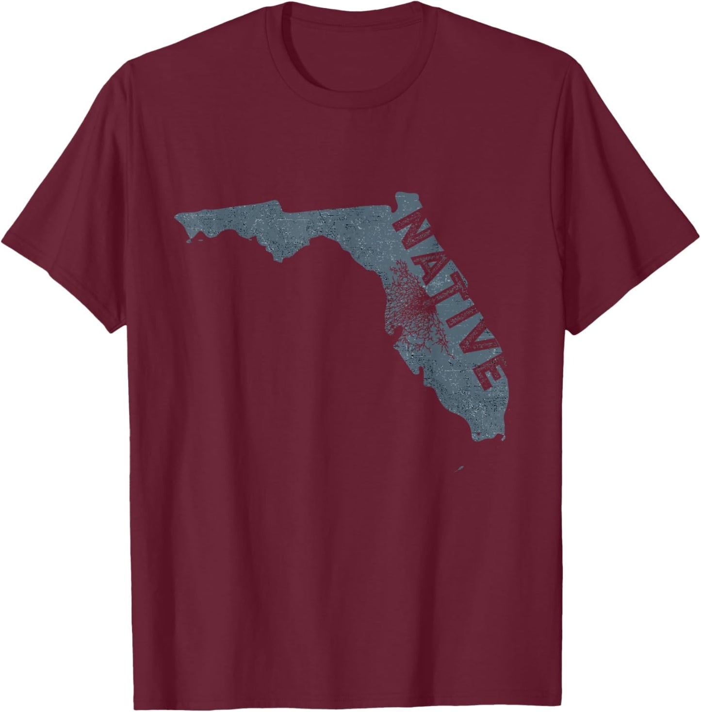Native Florida Home State T-Shirt - T-Shirt | Maroon