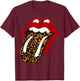 Rolling Stones Classic Leopard Tongue , black T-Shirt - T-Shirt | Maroon