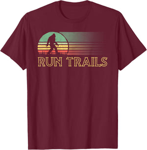 Bigfoot Runner Vintage Trail Ultra Marathon T-Shirt - T-Shirt | Maroon