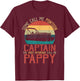 Funny Pontoon Captain The Most Important Call Me Pappy T-Shirt - T-Shirt | Maroon