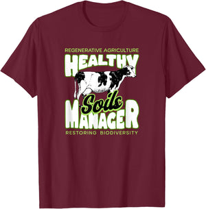 Regenerative Agriculture | Sustainable Farmer T-Shirt - T-Shirt | Maroon