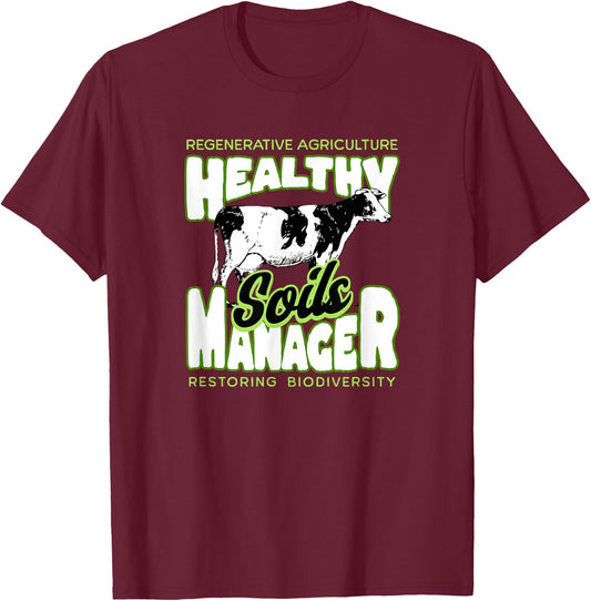 Regenerative Agriculture | Sustainable Farmer T-Shirt - T-Shirt | Maroon