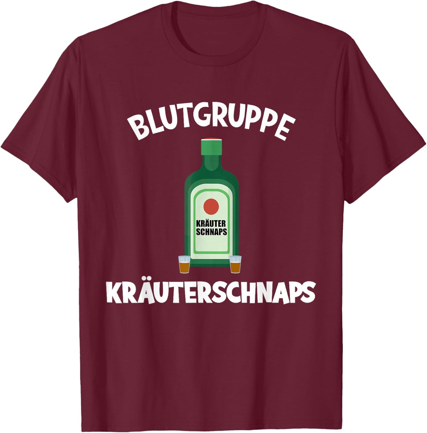 Blutrupp Herbal Schnapps , black T-Shirt - T-Shirt | Maroon