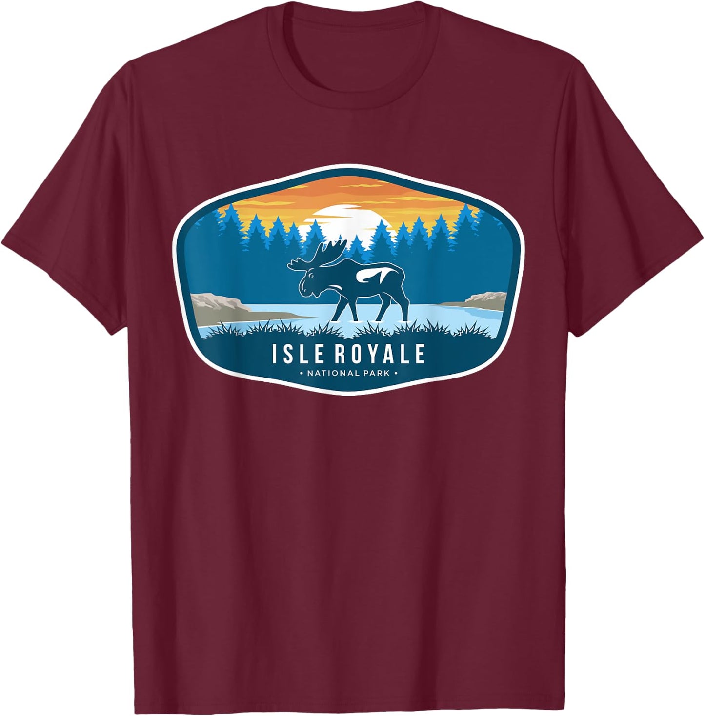Isle Royale National Park T-Shirt - T-Shirt | Maroon
