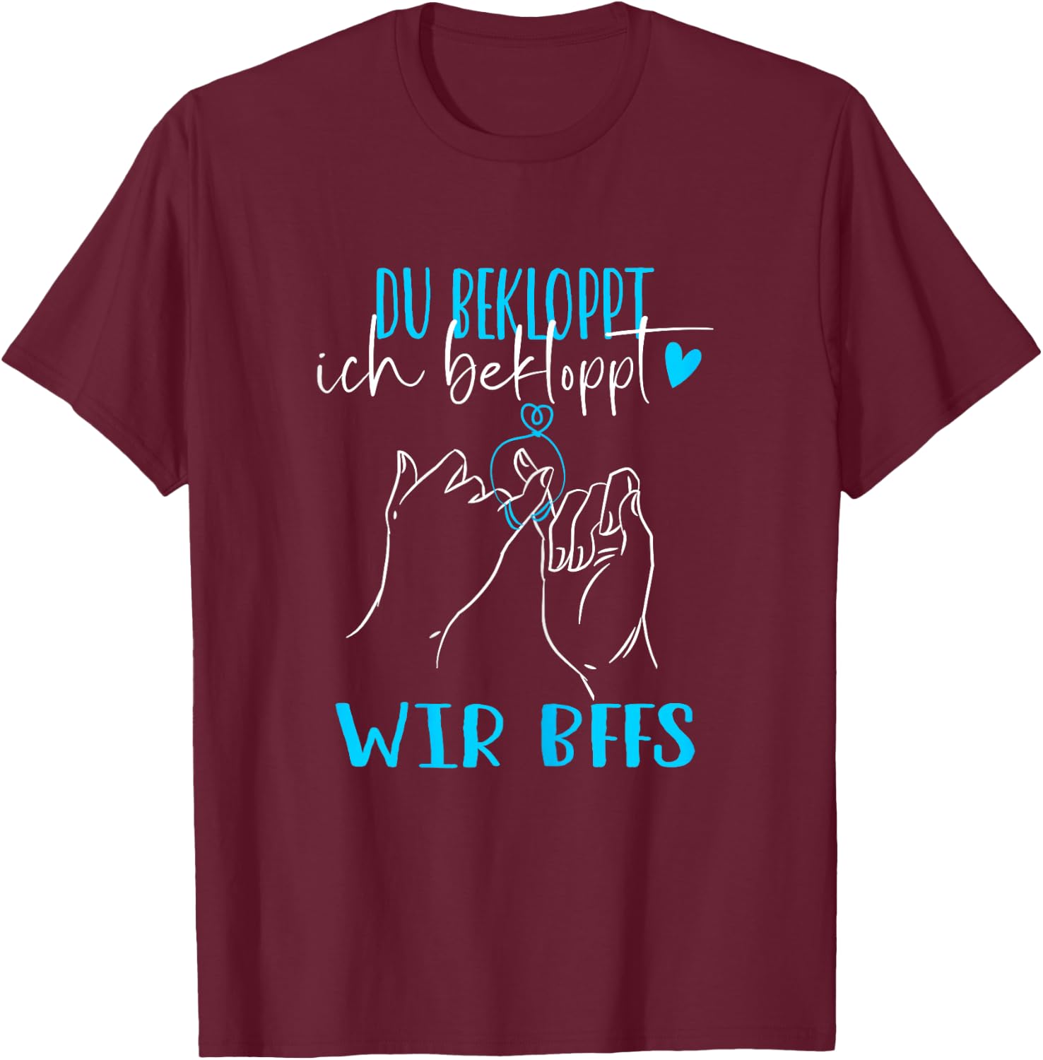Best Friend for Two Girlfriends Best Friends BFF , black, s T-Shirt - T-Shirt | Maroon