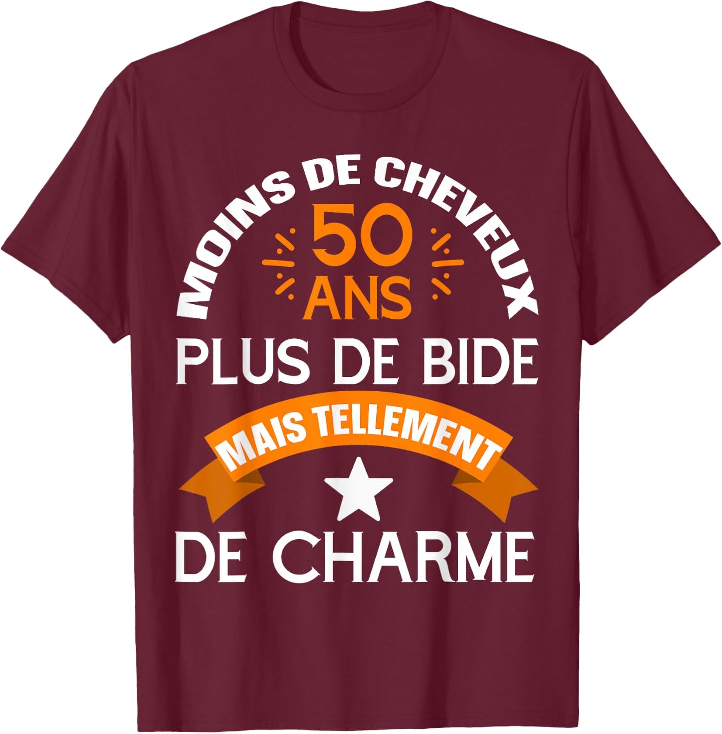 Birthday 50 years 1973 man humour , Black T-Shirt - T-Shirt | Maroon