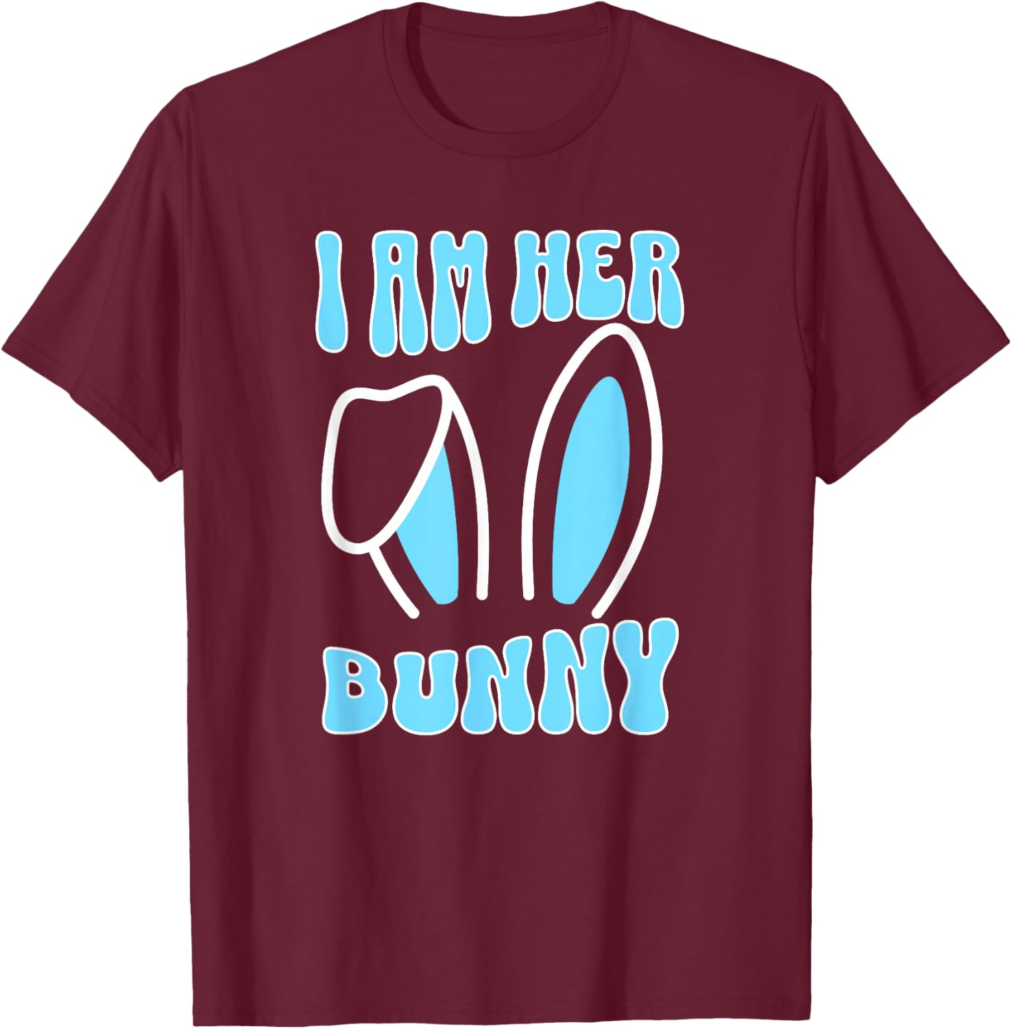 Matching Couple Easter , Matching Husband Easter T-Shirt - T-Shirt | Maroon