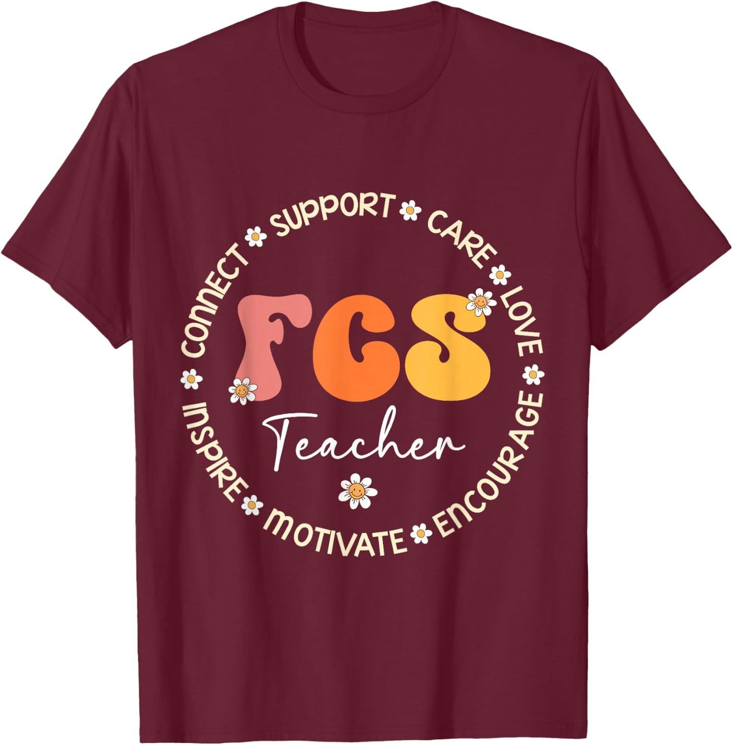 Cute FCS Teacher Squad Appreciation Week Back to School T-Shirt - T-Shirt | Maroon