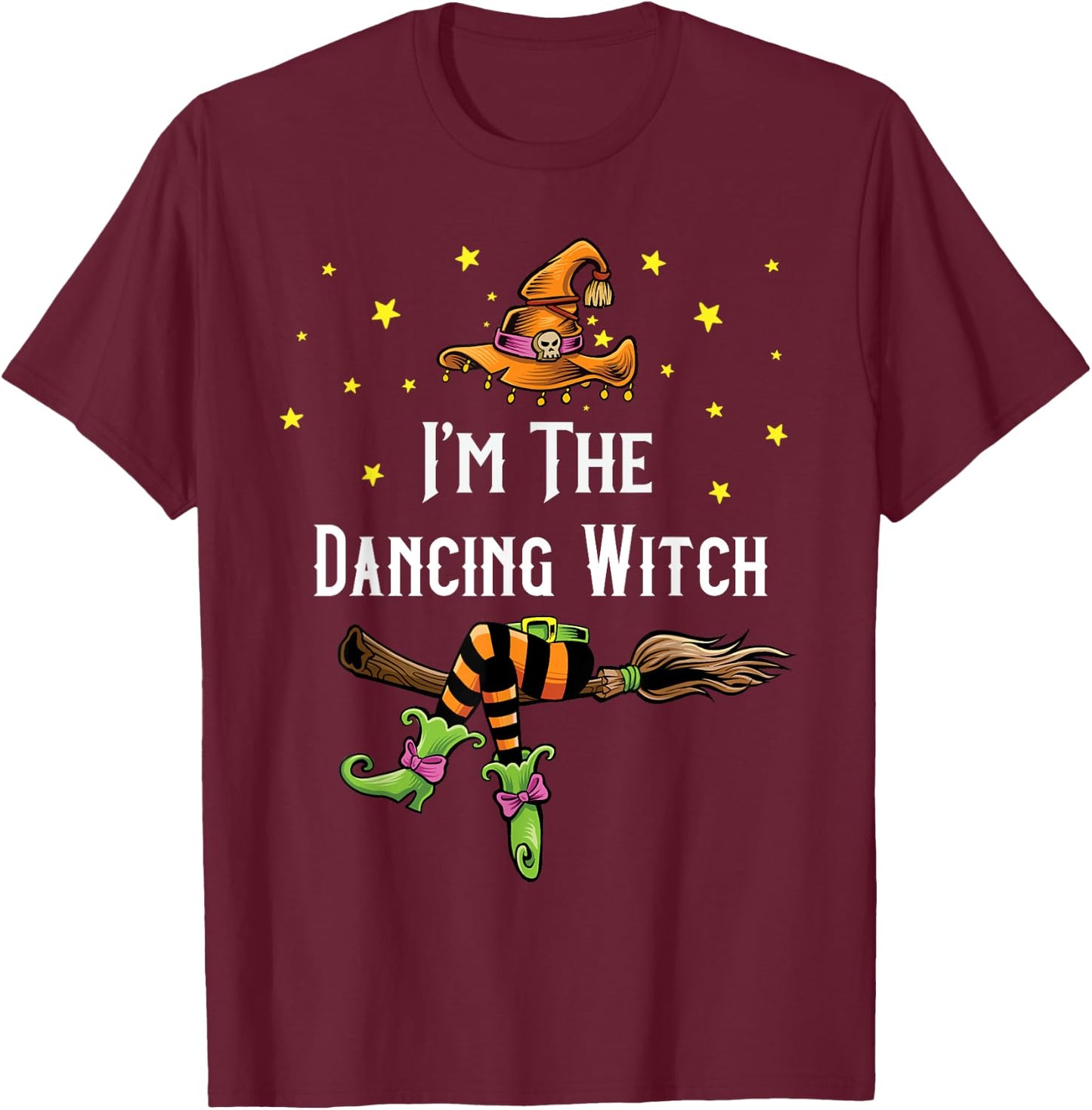 Im the Dancing Witch Halloween Matching Group Costume T-Shirt - T-Shirt | Maroon