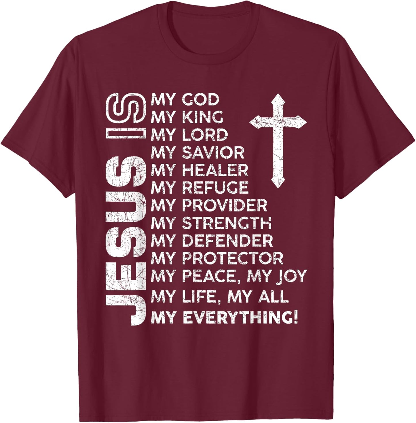 Christian Men Boys Kids Jesus T-Shirt - T-Shirt | Maroon