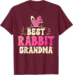 Best Rabbit Grandma Ever Bunny Grandma T-Shirt - T-Shirt | Maroon