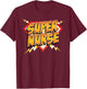Super Nurse Superhero Comic Book Medical T-Shirt - T-Shirt | Maroon