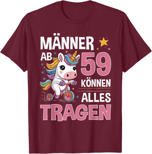 59th Birthday Man Men from 59 Years Funny Slogan T-Shirt - T-Shirt | Maroon