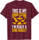 Dino Nuggets Dinosaur Chicken Nugget Costume T-Shirt - T-Shirt | Maroon