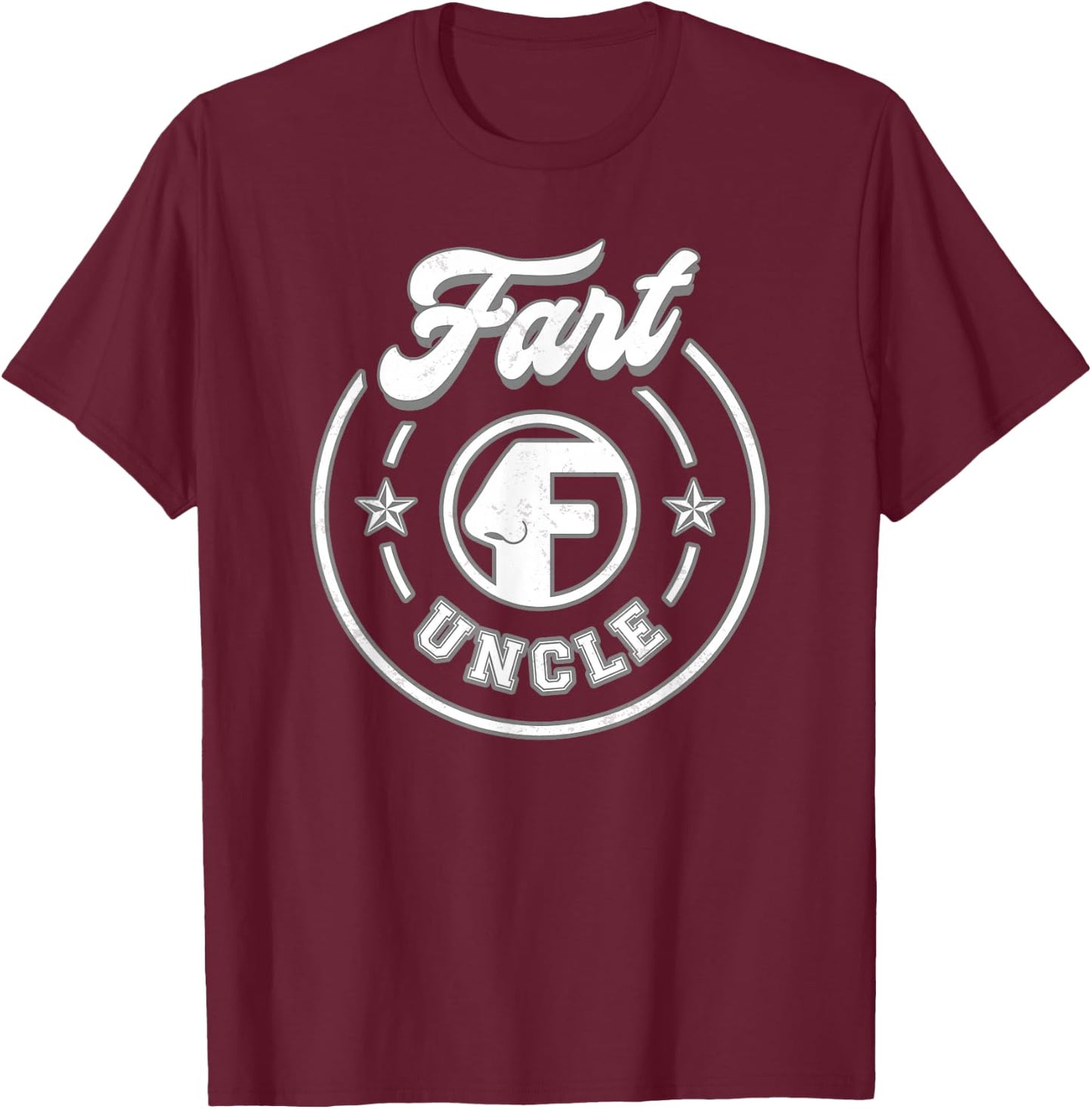 Uncle Fart Funny T-Shirt - T-Shirt | Maroon