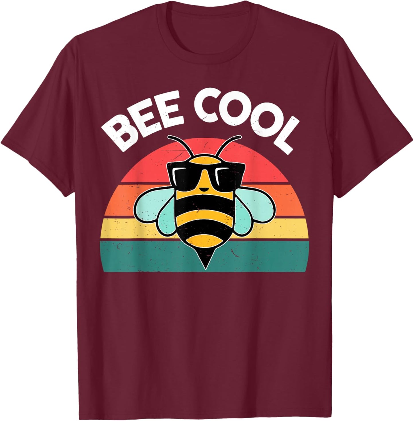 Boy Bumble Bee Cool-Shirt Funny Kids Toddler Girl BumbleBee T-Shirt - T-Shirt | Maroon