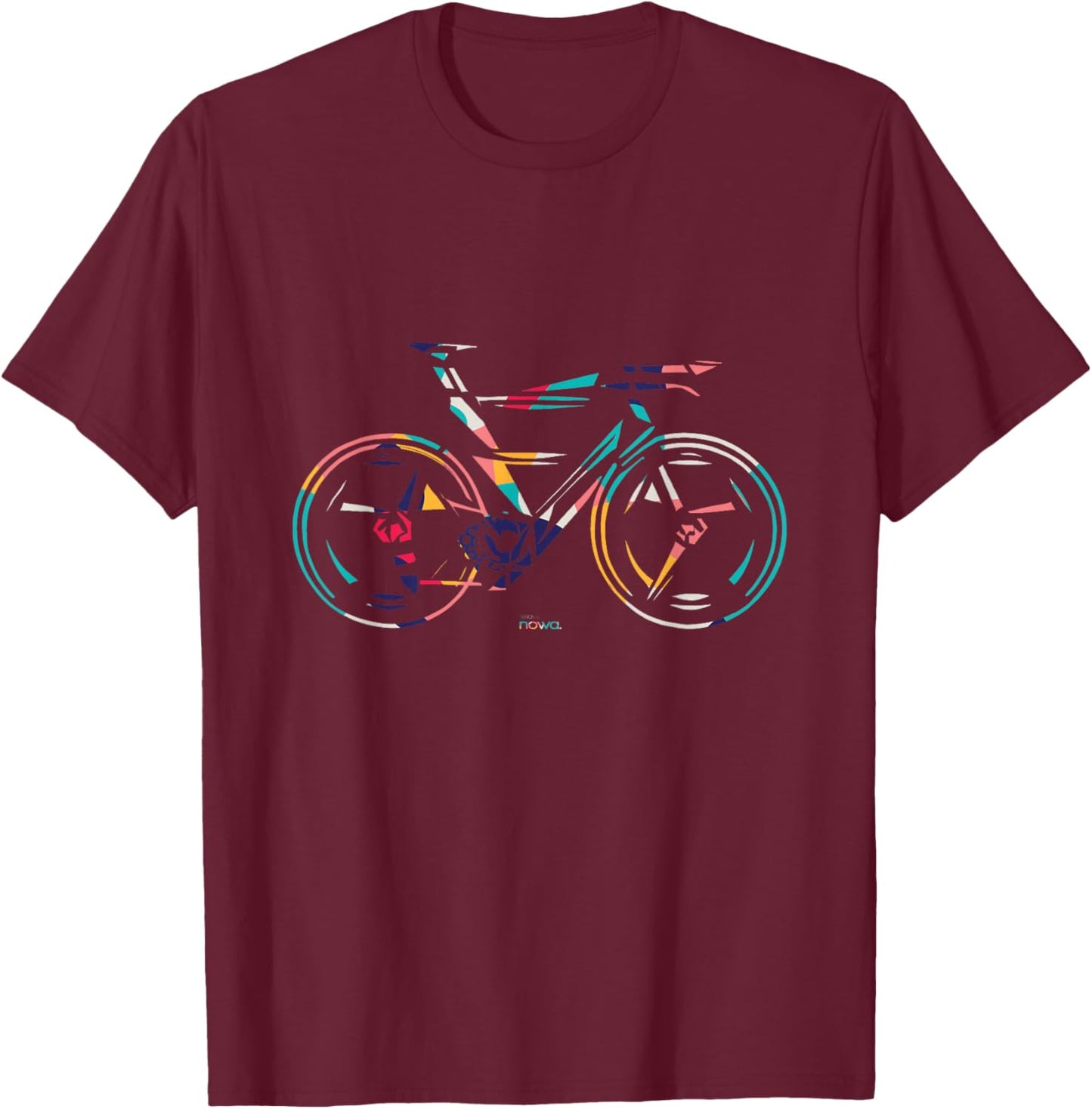 Bicycle Racing Bike in the Colours of the Rainbow , black T-Shirt - T-Shirt | Maroon