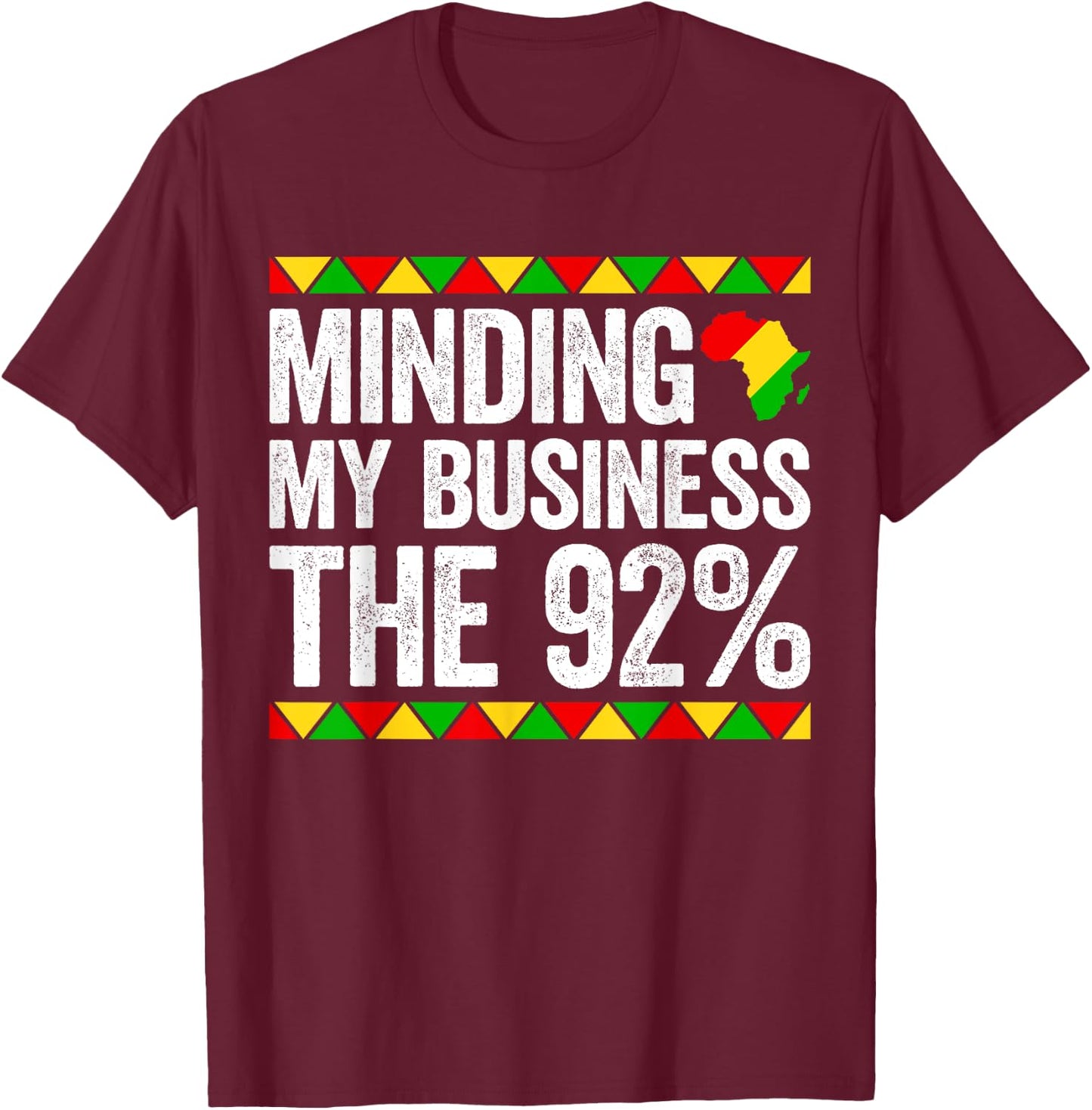 Minding My Vintage Business The Women 92 Black History Month T-Shirt - T-Shirt | Maroon