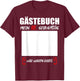 Gästebuch 18. Geburtstag Unterschriften Party T-Shirt - T-Shirt | Maroon