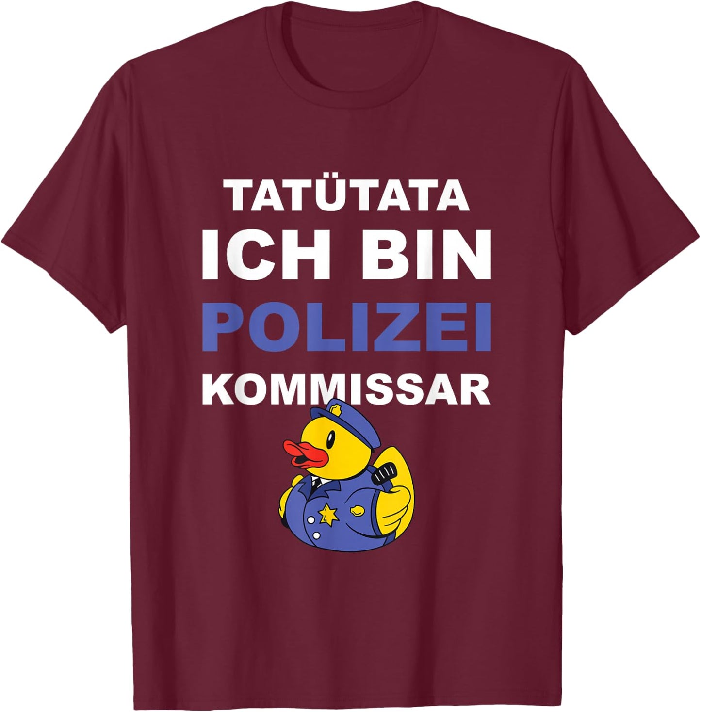 Police Commissioner Promotion , black, s T-Shirt - T-Shirt | Maroon