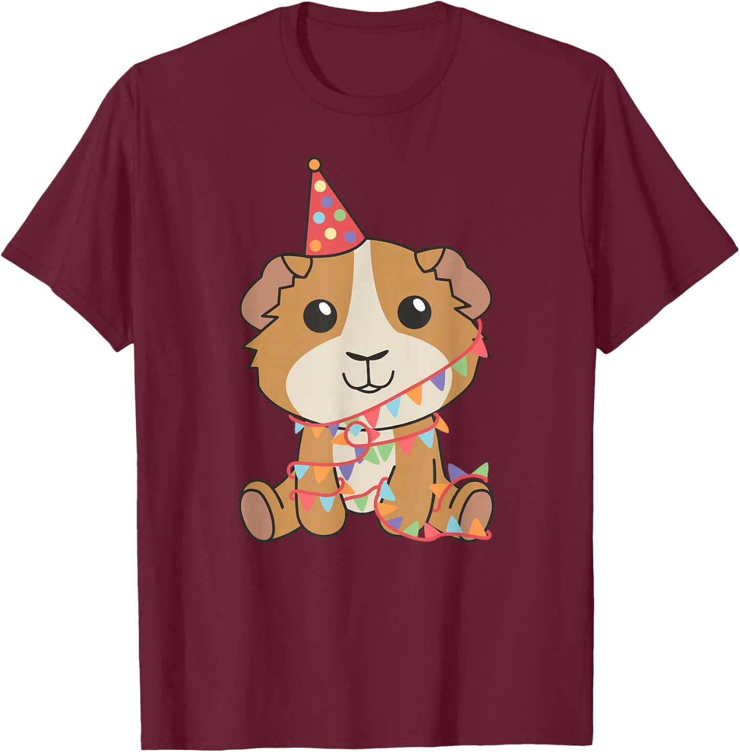Guinea Pig Birthday for Children, black T-Shirt - T-Shirt | Maroon